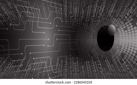 fondo de concepto de tecnología futura de circuito de los ojos