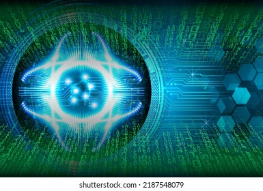 eye cyber circuit future technology concept background