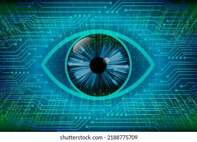 eye cyber circuit future technology concept background