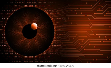 eye cyber circuit future technology concept background