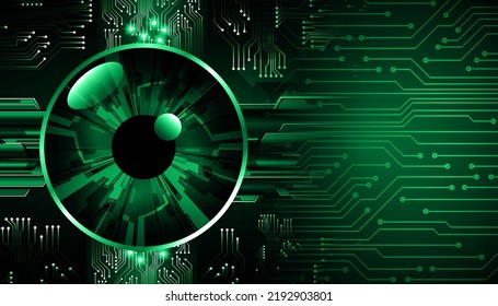 eye cyber circuit future technology concept background