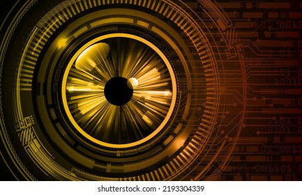 eye cyber circuit future technology concept background