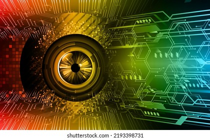 eye cyber circuit future technology concept background