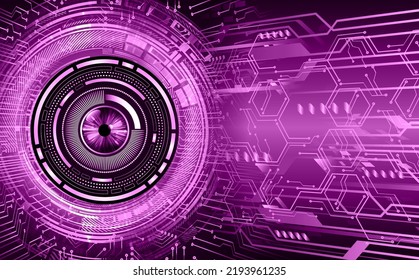 eye cyber circuit future technology concept background