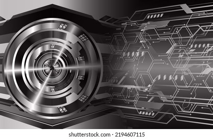 eye cyber circuit future technology concept background