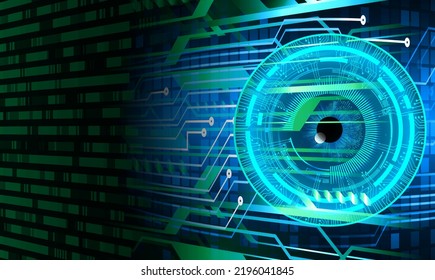 eye cyber circuit future technology concept background