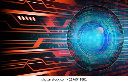 eye cyber circuit future technology concept background