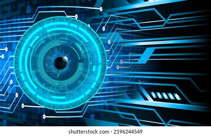 eye cyber circuit future technology concept background