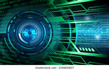 eye cyber circuit future technology concept background