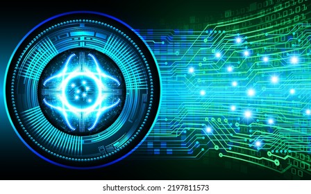 eye cyber circuit future technology concept background