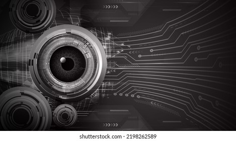 eye cyber circuit future technology concept background