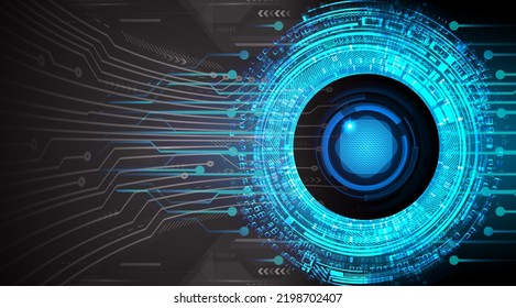 eye cyber circuit future technology concept background