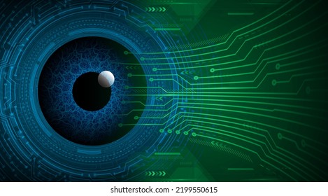 eye cyber circuit future technology concept background