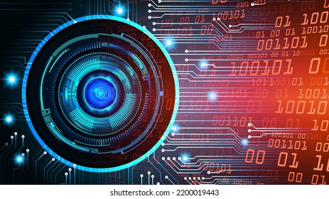 eye cyber circuit future technology concept background