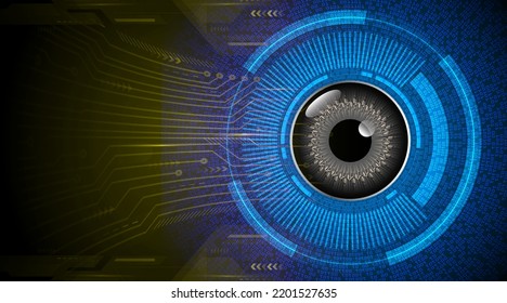 eye cyber circuit future technology concept background