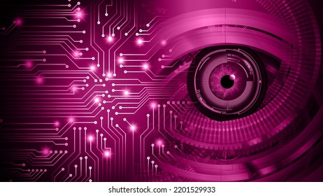 eye cyber circuit future technology concept background