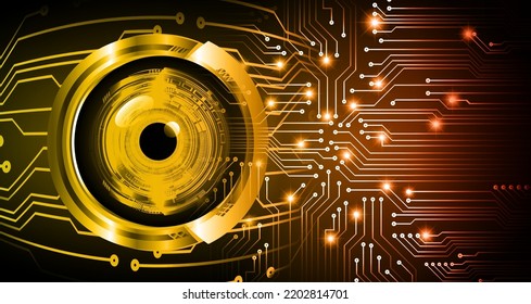 eye cyber circuit future technology concept background