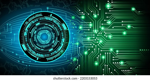 eye cyber circuit future technology concept background