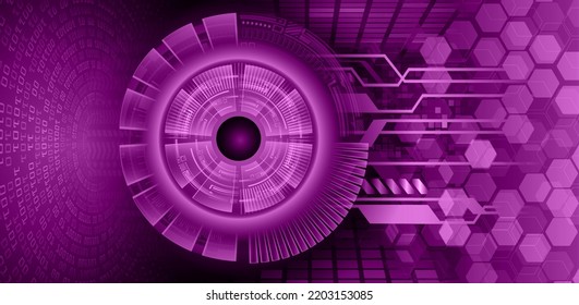 eye cyber circuit future technology concept background