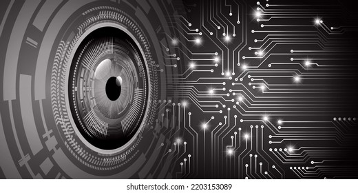 eye cyber circuit future technology concept background