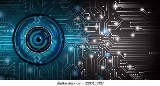 fondo de concepto de tecnología futura de circuito de los ojos