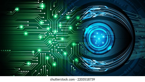 fondo de concepto de tecnología futura de circuito de los ojos