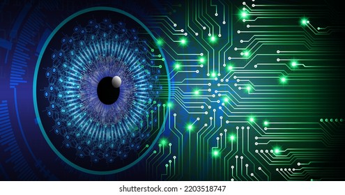 fondo de concepto de tecnología futura de circuito de los ojos