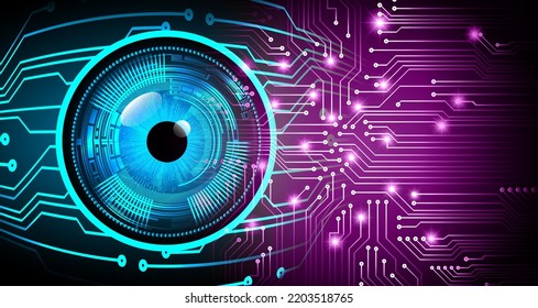 eye cyber circuit future technology concept background
