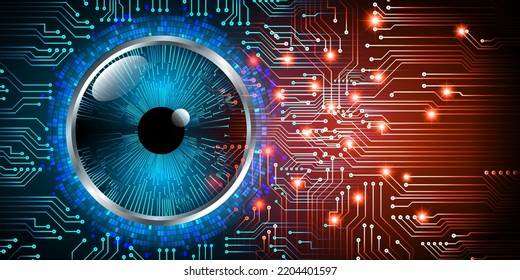 fondo de concepto de tecnología futura de circuito de los ojos