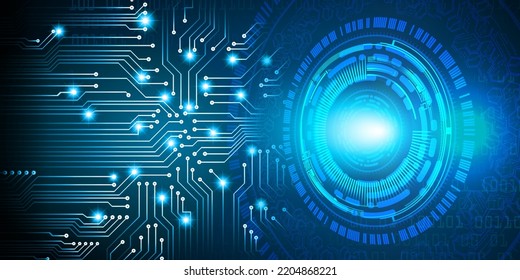 eye cyber circuit future technology concept background