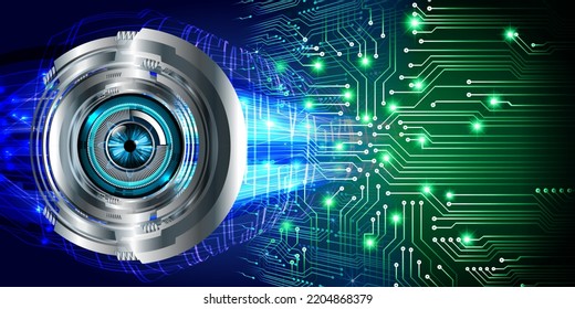 fondo de concepto de tecnología futura de circuito de los ojos