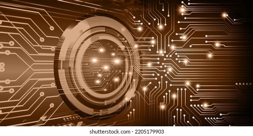 eye cyber circuit future technology concept background