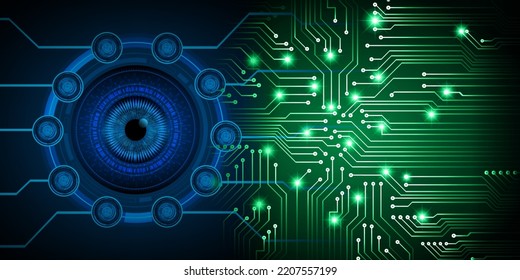 fondo de concepto de tecnología futura de circuito de los ojos