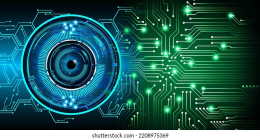 eye cyber circuit future technology concept background