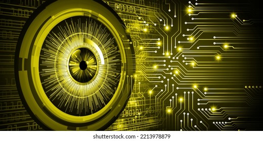 eye cyber circuit future technology concept background