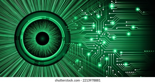 eye cyber circuit future technology concept background