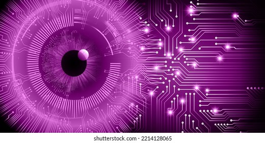 eye cyber circuit future technology concept background
