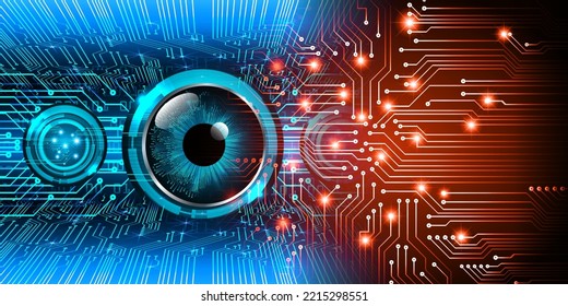eye cyber circuit future technology concept background