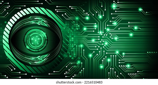 eye cyber circuit future technology concept background
