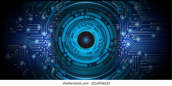 eye cyber circuit future technology concept background