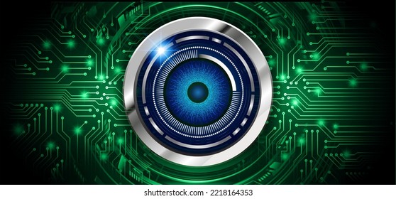 eye cyber circuit future technology concept background