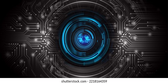 fondo de concepto de tecnología futura de circuito de los ojos