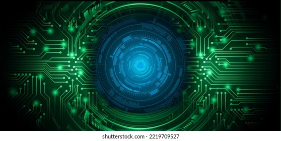 eye cyber circuit future technology concept background