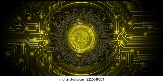eye cyber circuit future technology concept background