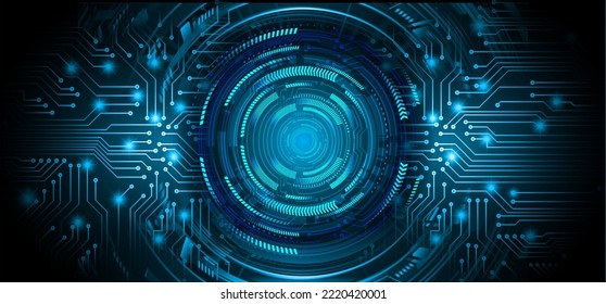eye cyber circuit future technology concept background