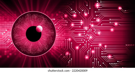 eye cyber circuit future technology concept background