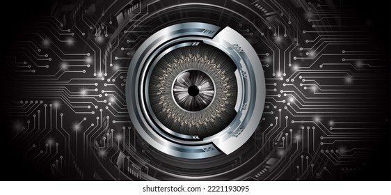 fondo de concepto de tecnología futura de circuito de los ojos
