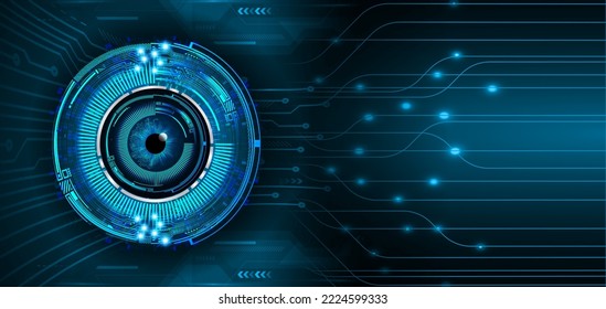 eye cyber circuit future technology concept background