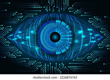 eye cyber circuit future technology concept background