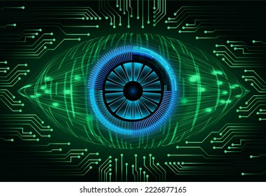 eye cyber circuit future technology concept background